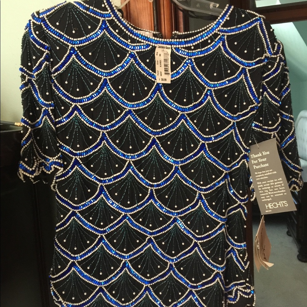 NWT Black beaded top